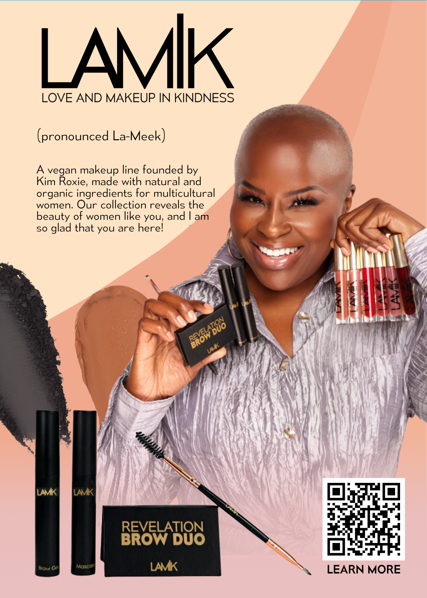 LAMIK Beauty | Brand overview featuring founder Kim Roxie and the product collection