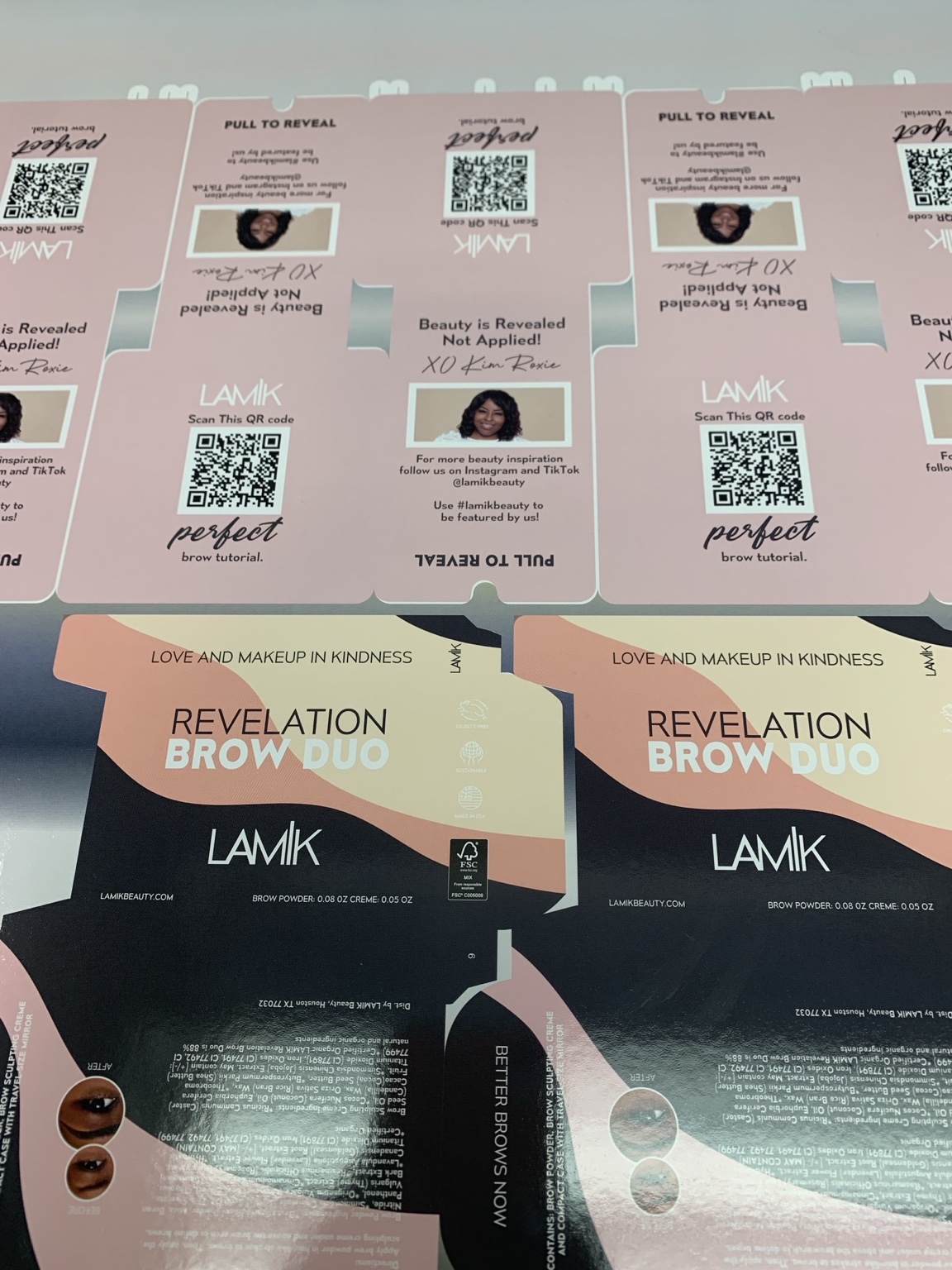Revelation Brow Duo | Interior and Exterior Packaging Artwork